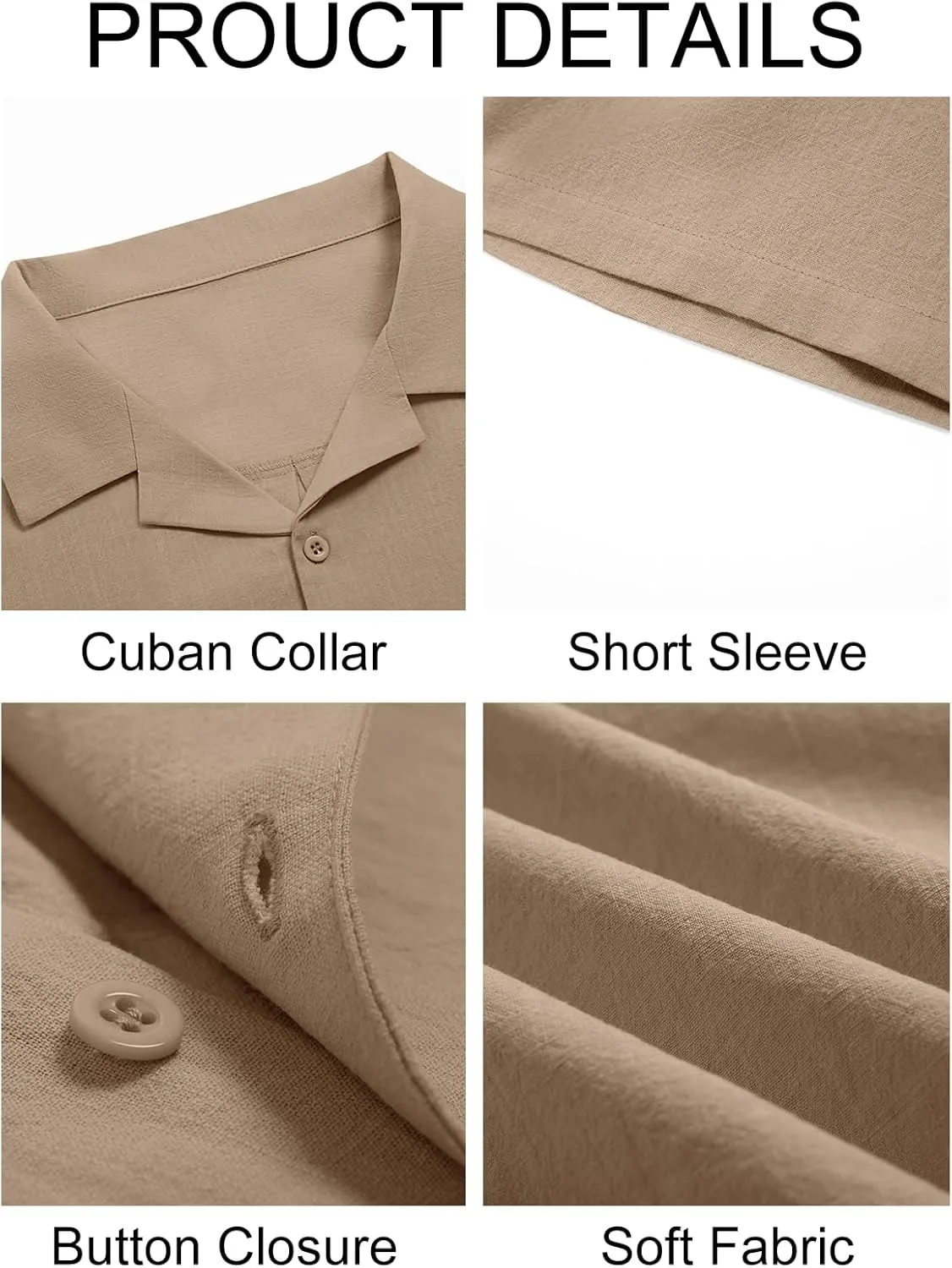 Runcati Mens Button Down Cotton Shirt Short Sleeve Casual Linen Untucked Shirts Summer Beach Vacation Tops