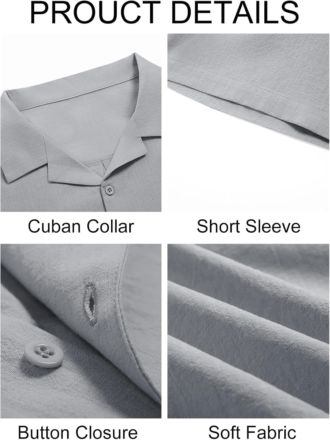 Runcati Mens Button Down Cotton Shirt Short Sleeve Casual Linen Untucked Shirts Summer Beach Vacation Tops