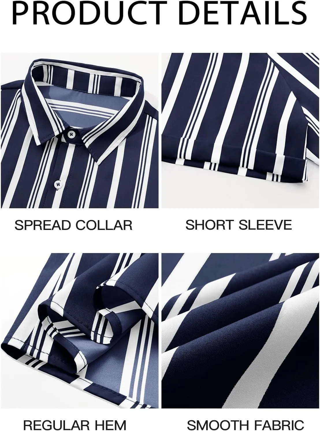 Runcati Mens Casual Striped Shirts Button Down Short Sleeve Summer Hawaiian Shirt Hippie Beach Vacation Tops