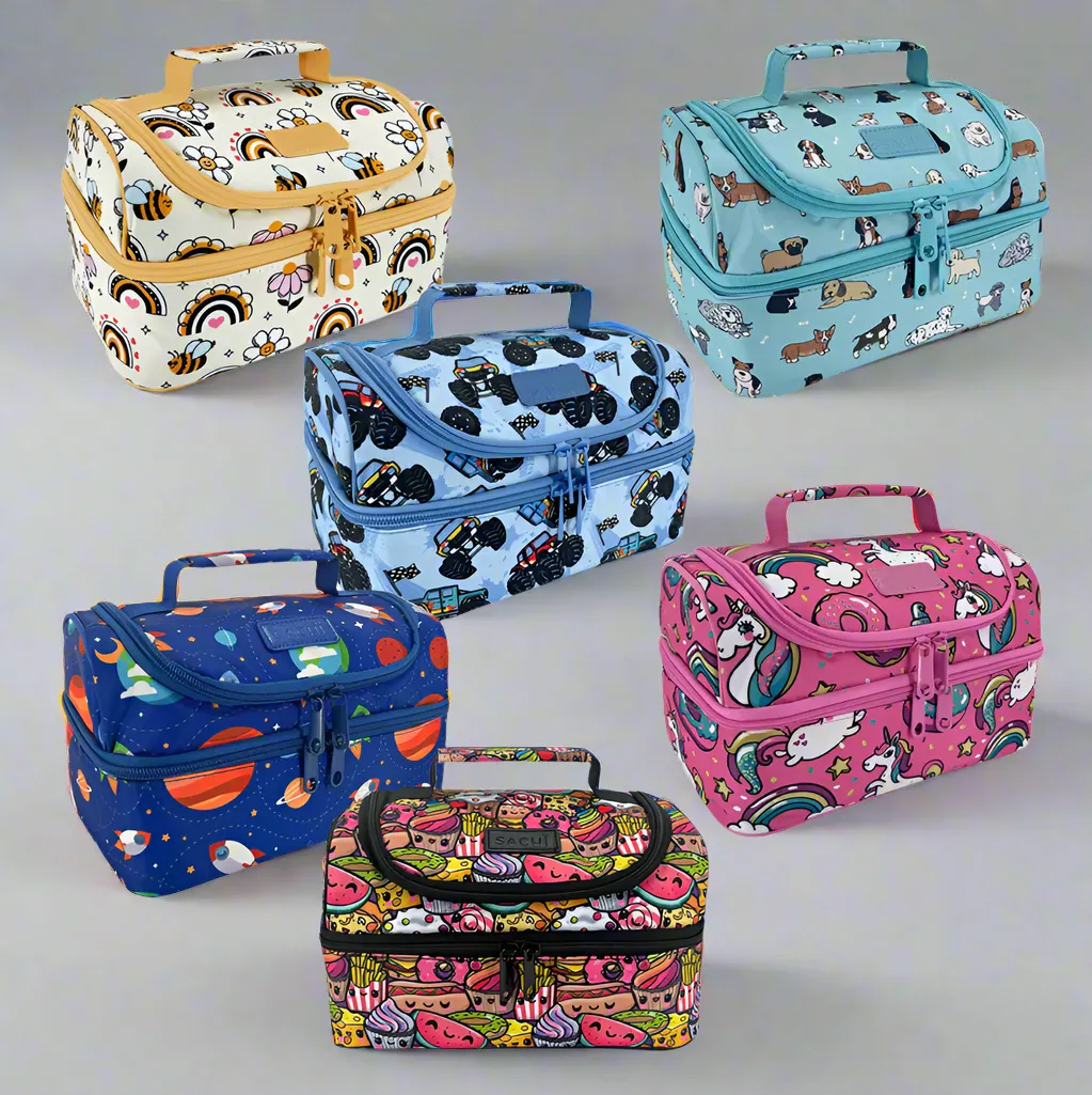 Sachi Double Decker Insulated Lunch Bag - Squishies