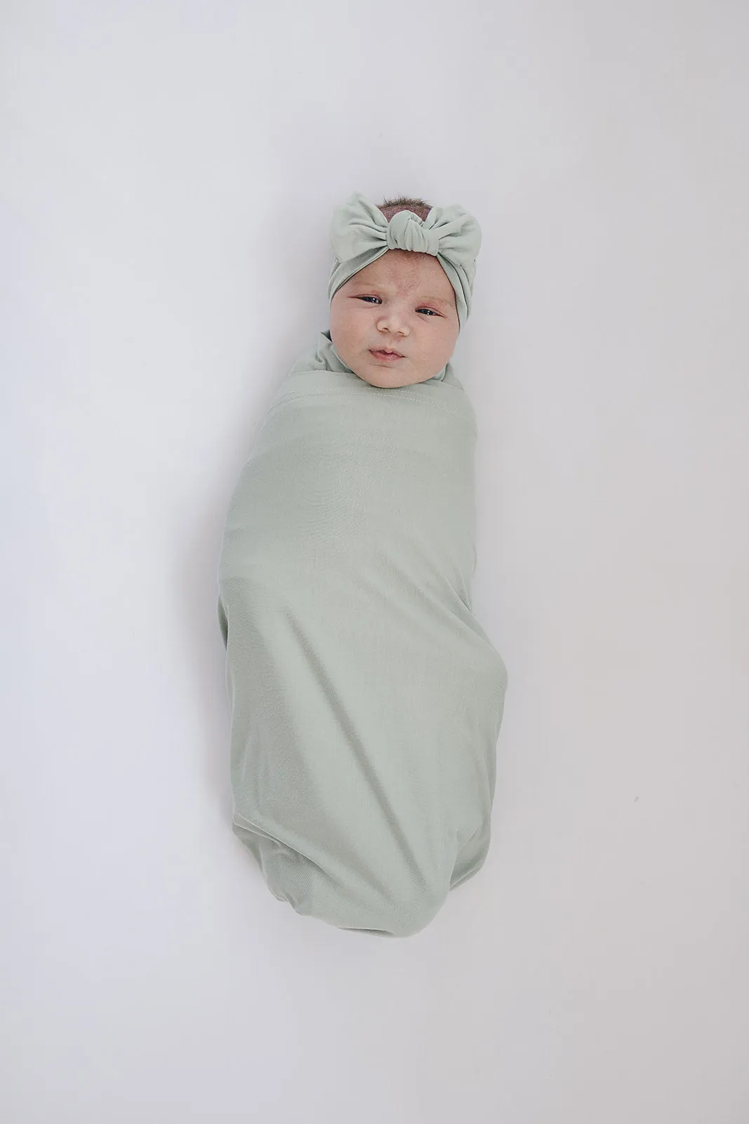 Sage Bamboo Stretch Swaddle