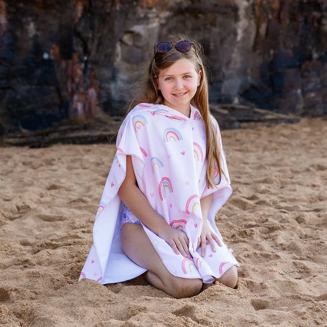Sand Free Kids Hooded Towel - Rainbow