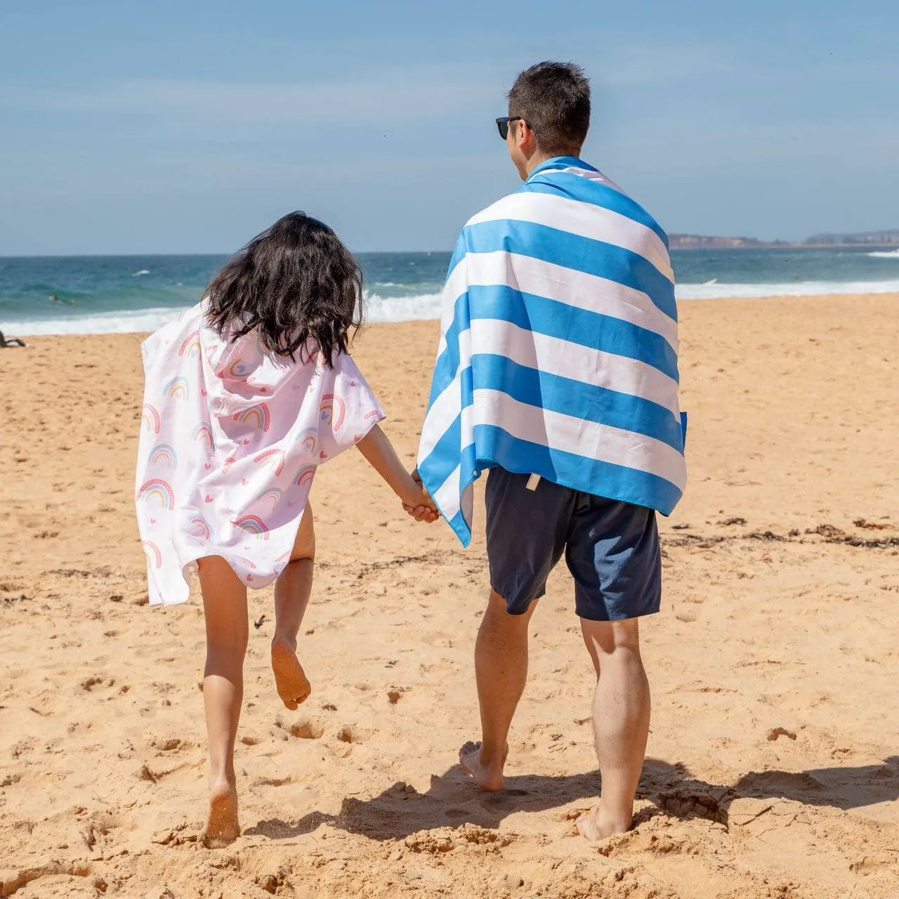 Sand Free Kids Hooded Towel - Rainbow