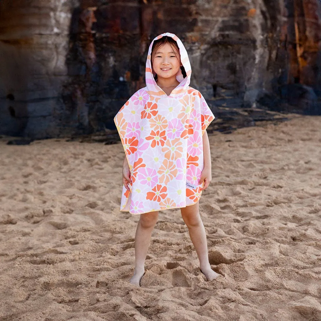 Sand Free Kids Hooded Towel - Sunshine Flora