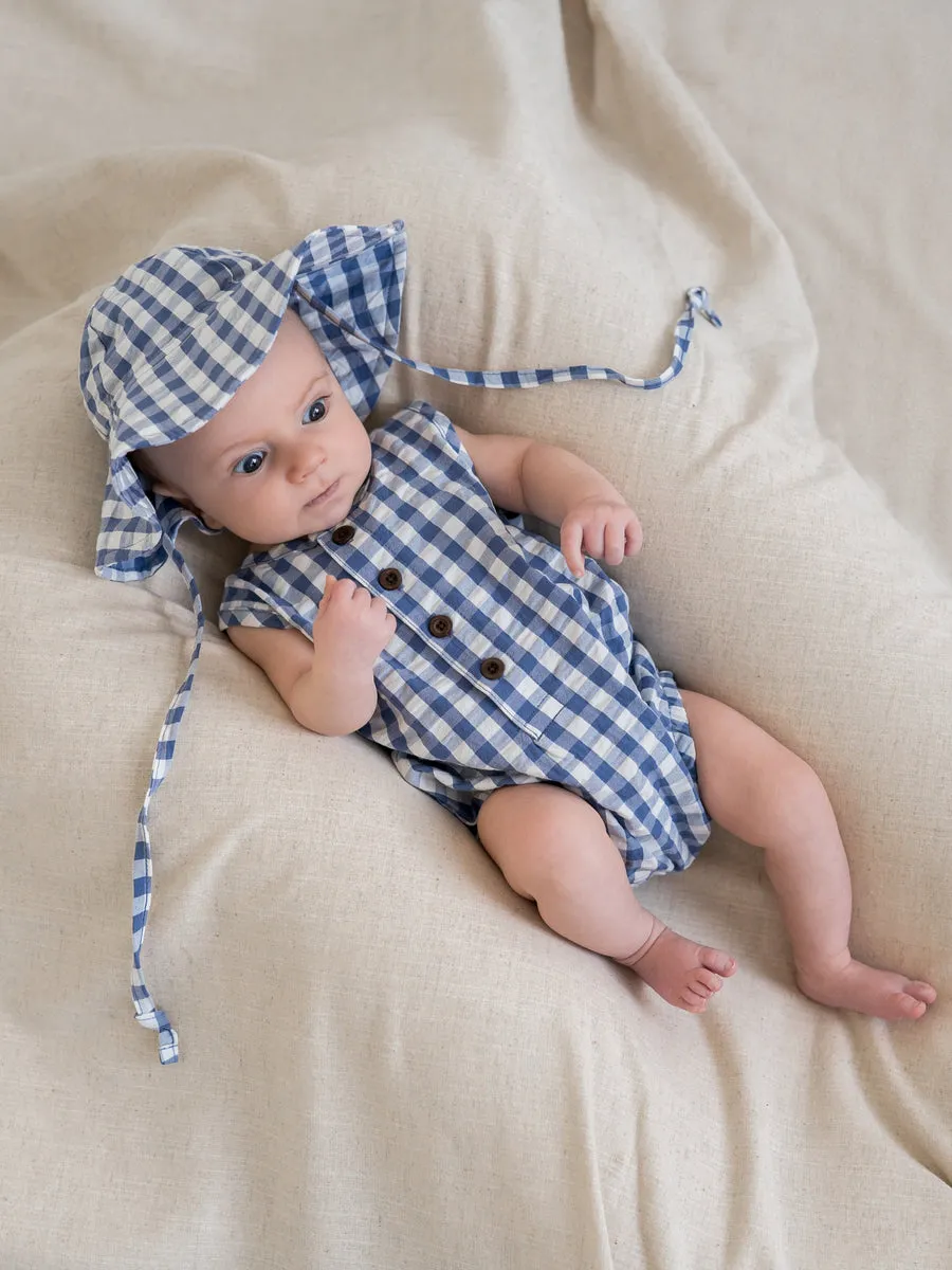 Seersucker Sun Hat - Marino Gingham