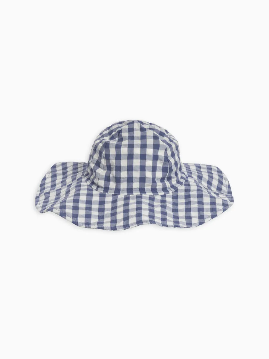 Seersucker Sun Hat - Marino Gingham