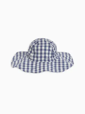 Seersucker Sun Hat - Marino Gingham