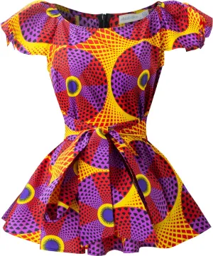 SHENBOLEN Womens Dashiki Tops Sleeveless Summer African Printed Slim Fit Shirts Blouse