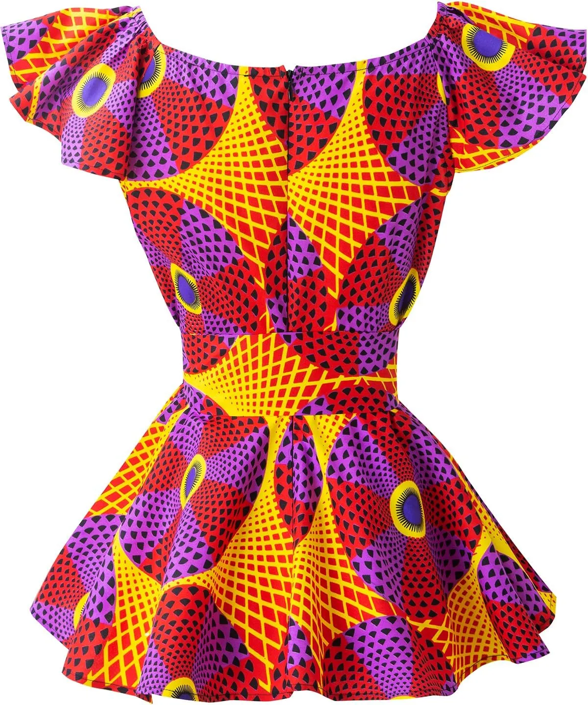 SHENBOLEN Womens Dashiki Tops Sleeveless Summer African Printed Slim Fit Shirts Blouse