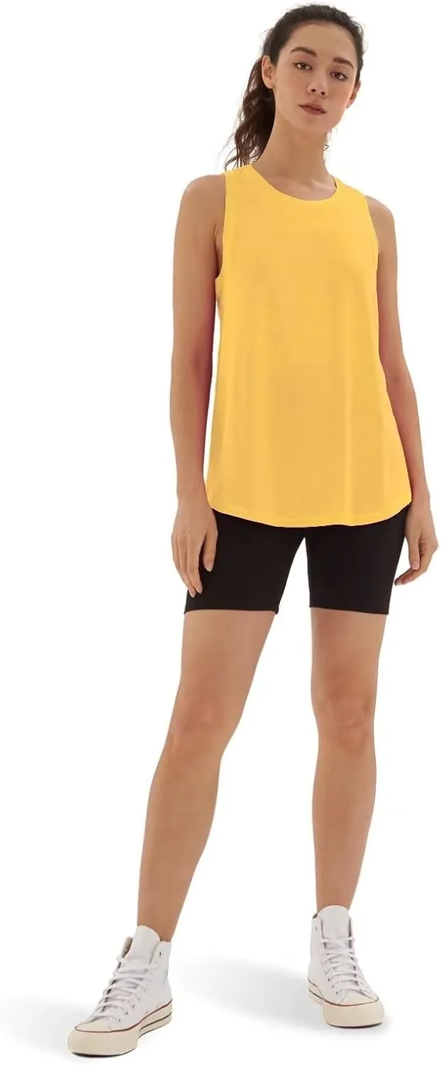 sissycos Women's Workout Racerback Tank Tops Loose Fit Sleeveless Athletic Shirts
