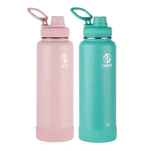 Special Savings - Actives 40oz Blush   40oz Teal Two Pack Bundle With Spout Lid