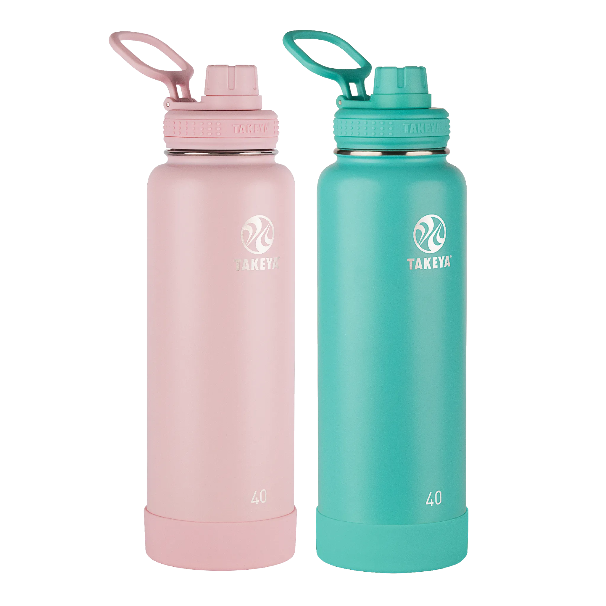 Special Savings - Actives 40oz Blush   40oz Teal Two Pack Bundle With Spout Lid