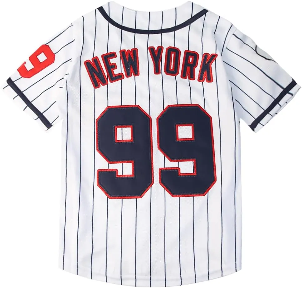 Stitched Youth New York 99 Baseball Jerseys Kids Shirts Hip Hop Boys' Clothing for Party Xmas Gifts