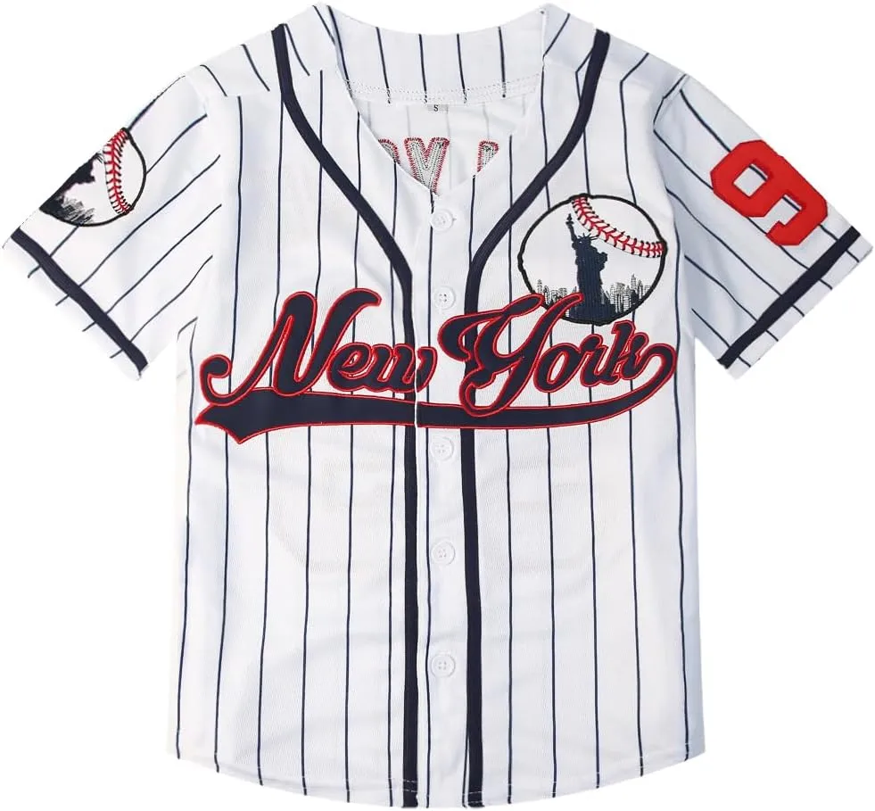 Stitched Youth New York 99 Baseball Jerseys Kids Shirts Hip Hop Boys' Clothing for Party Xmas Gifts