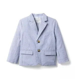 Striped Seersucker Blazer
