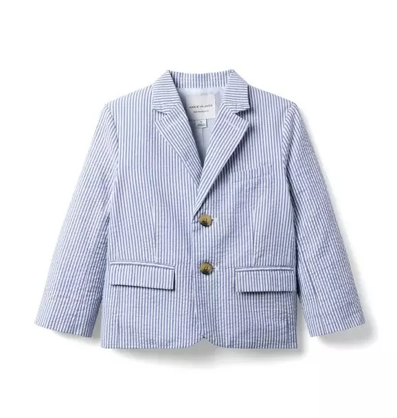 Striped Seersucker Blazer