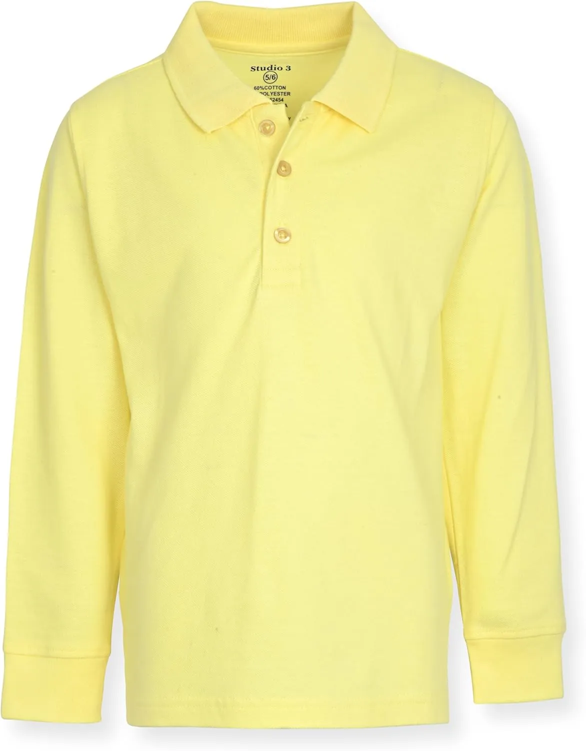 Studio 3 Boys - 4-Pack School Uniform Short and Long Sleeve Pique Polo Shirts