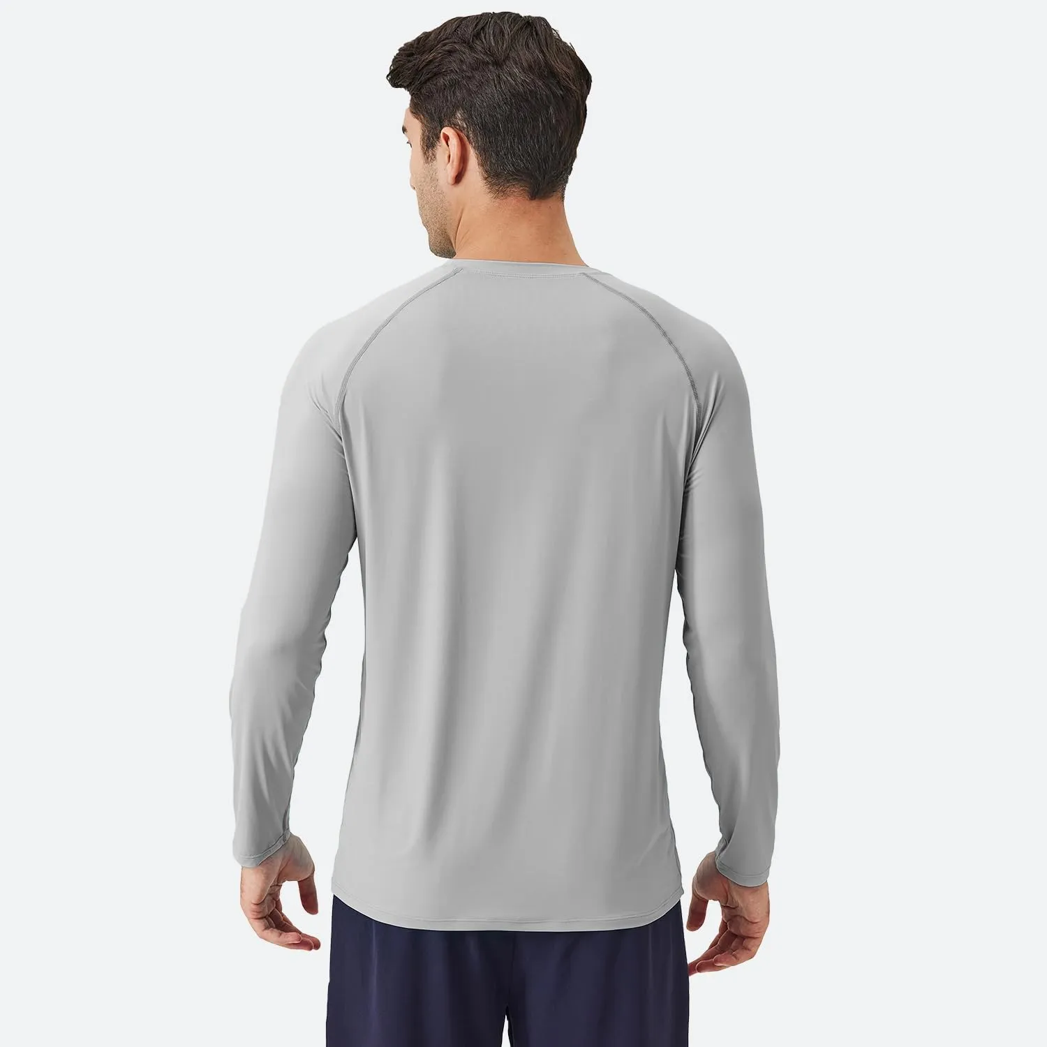 Sun Protection Shirts for Men UPF 50  Long Sleeve Rash Guard T-Shirt for Swimming Running Workout Hiking