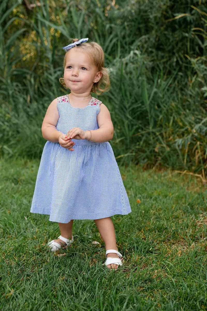 Sunday Dress, Azure Posy
