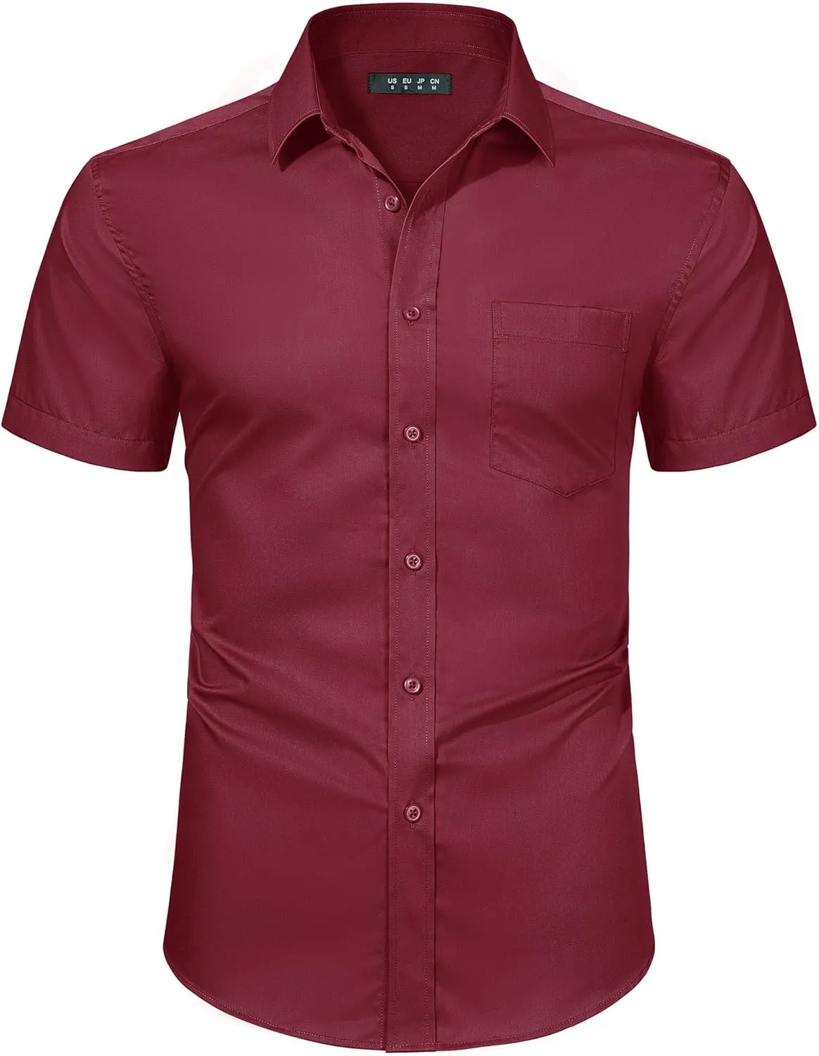 TACVASEN Men's Dress Shirts Button Up Short Sleeve with Chest Pocket Cotton Shirt for Summer Casual Regular Fit