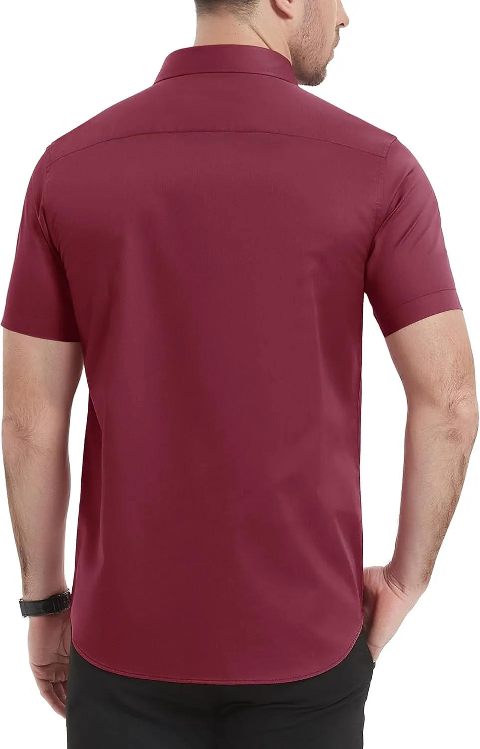 TACVASEN Men's Dress Shirts Button Up Short Sleeve with Chest Pocket Cotton Shirt for Summer Casual Regular Fit