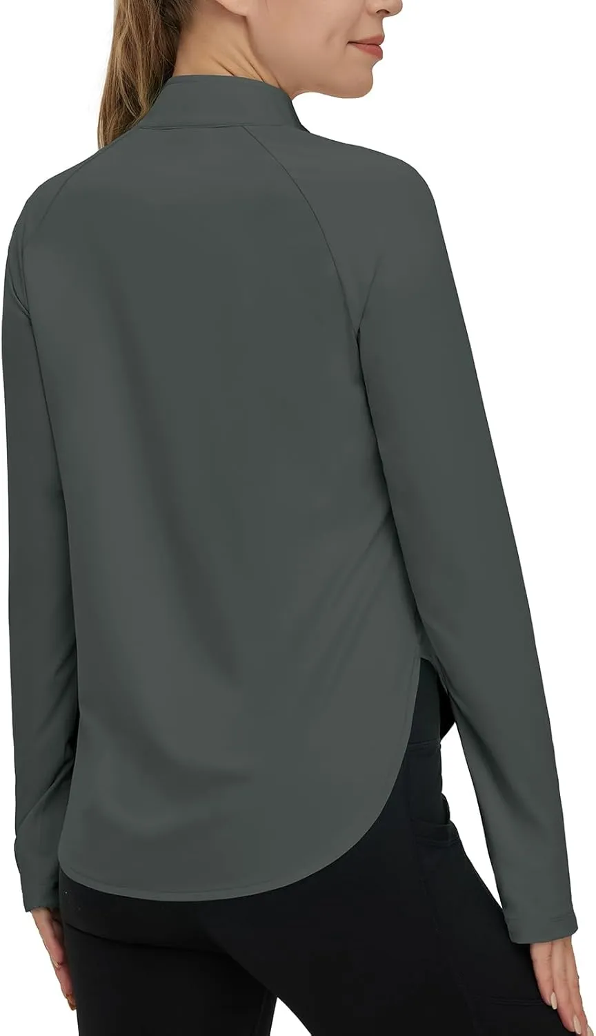 TBMPOY Women's Sun Shirt 1/4 Zipper Long Sleeve UPF 50  Sun Protection Clothing UV SPF Hiking Outdoor