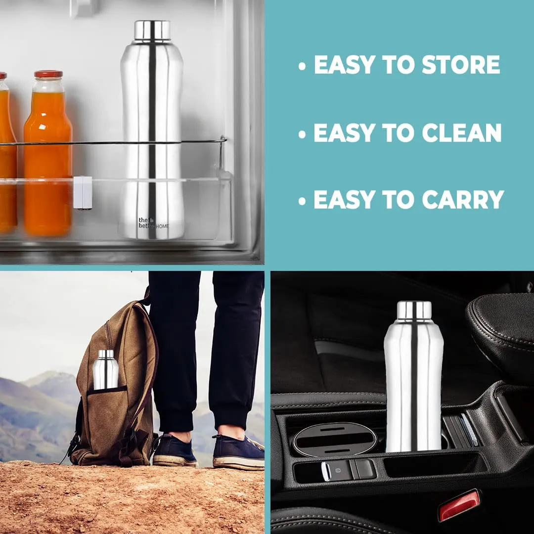 The Better Home Steel Water Bottle (10Pcs-1 Litre) Water Bottle For Kids School | Water Bottle For Home | Leak- Proof BPA Free | Gym Water Bottle | Water Bottle For Office | Aesthetic Water Bottle
