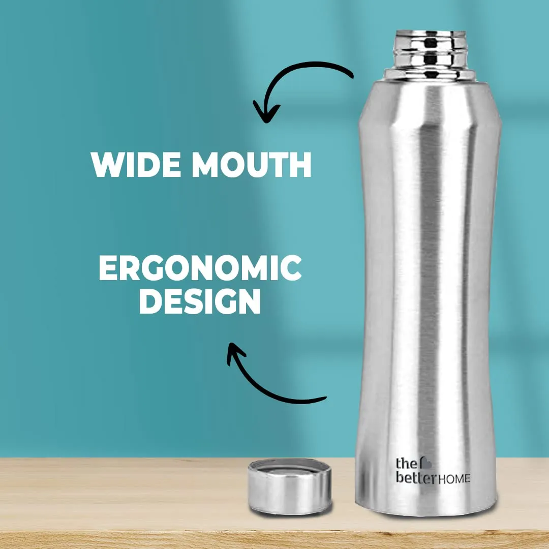 The Better Home Steel Water Bottle (10Pcs-1 Litre) Water Bottle For Kids School | Water Bottle For Home | Leak- Proof BPA Free | Gym Water Bottle | Water Bottle For Office | Aesthetic Water Bottle