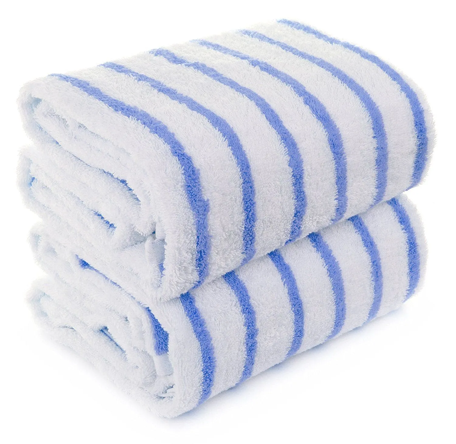 Thin Cabana Stripe Beach Towels, Soft & Absorbent, (Large, 2 Pack)
