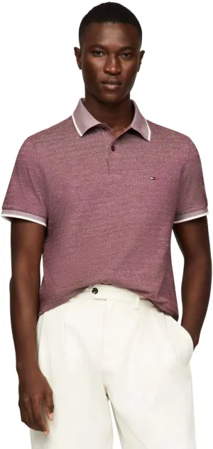 Tommy Hilfiger Men's Short Sleeve Casual Polo Shirts in Regular Fit with Interlocked Cotton