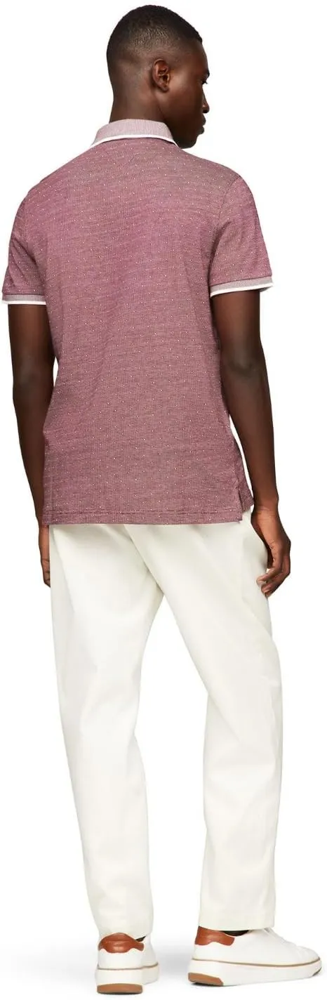 Tommy Hilfiger Men's Short Sleeve Casual Polo Shirts in Regular Fit with Interlocked Cotton