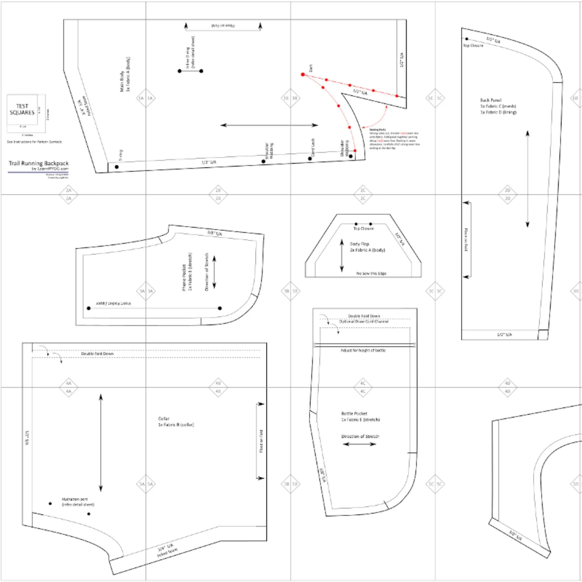 Trail Running Backpack Pattern - Learn MYOG
