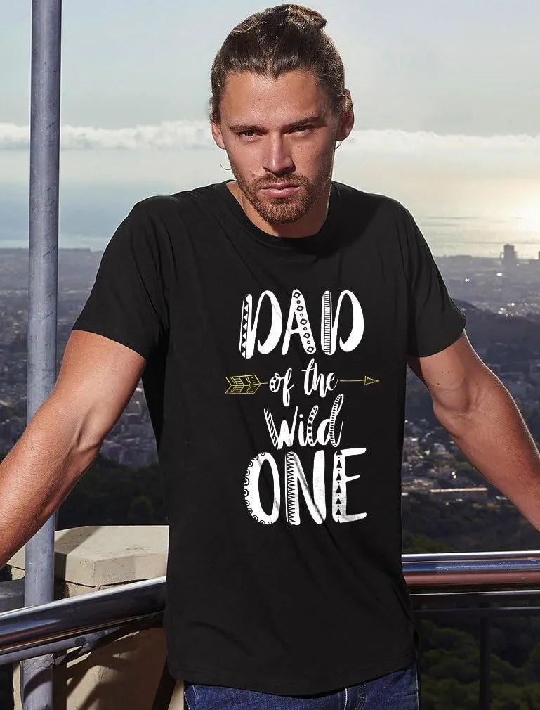 Tstars Dad of The Wild One T-Shirt Mom Tank Top Matching Couples Funny 1st Birthday Set