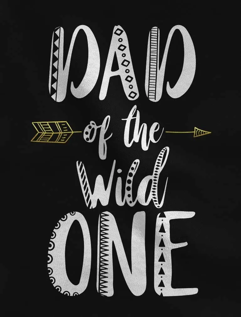 Tstars Dad of The Wild One T-Shirt Mom Tank Top Matching Couples Funny 1st Birthday Set