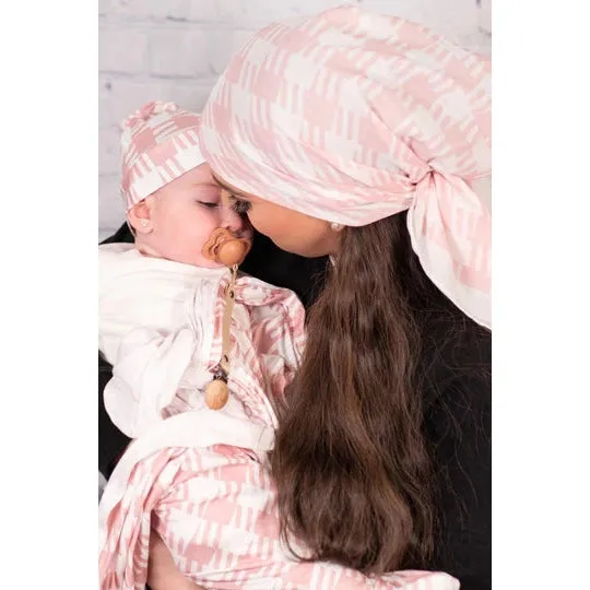TUK Pink Pattern Swaddle Blanket 0-6 Months