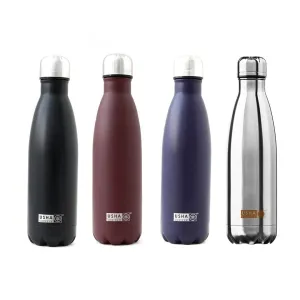 USHA SHRIRAM Insulated Stainless Steel Water Bottle (500ml - Pack of 4) | Hot for 18 Hours, Cold for 24 Hours | Water Bottle for Home, Office & Kids |Rust-Free, Durable & Leak-Proof |Multi-Colour Set