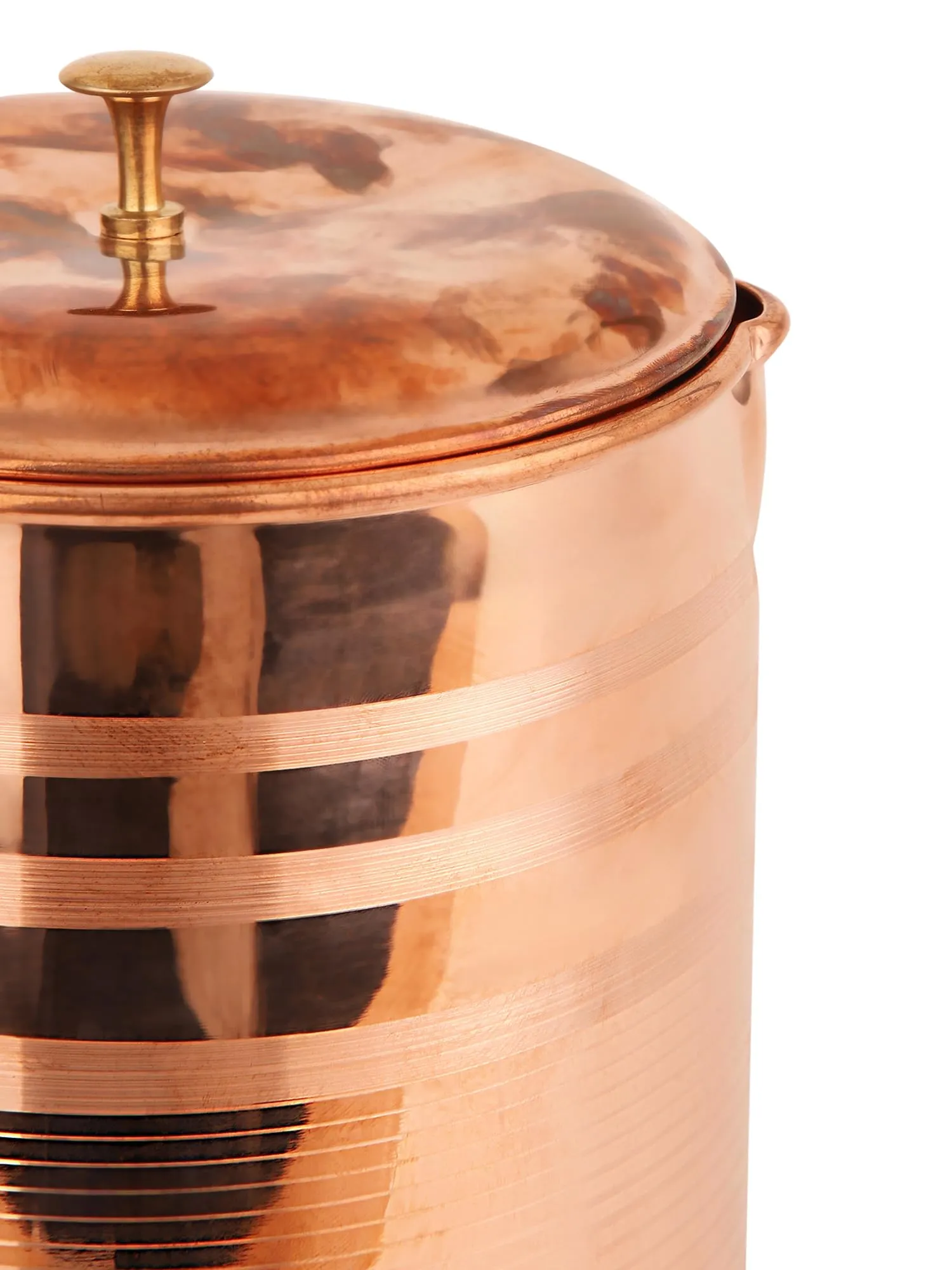 USHA SHRIRAM Pure Copper Water Jug 2 Litre | Eco-Friendly, Biodegradable & Non-Toxic | Water Bottle for Kids & Adults | Lightweight, Leak-Proof, Durable & Rust-Free Tamba Bottle Jug