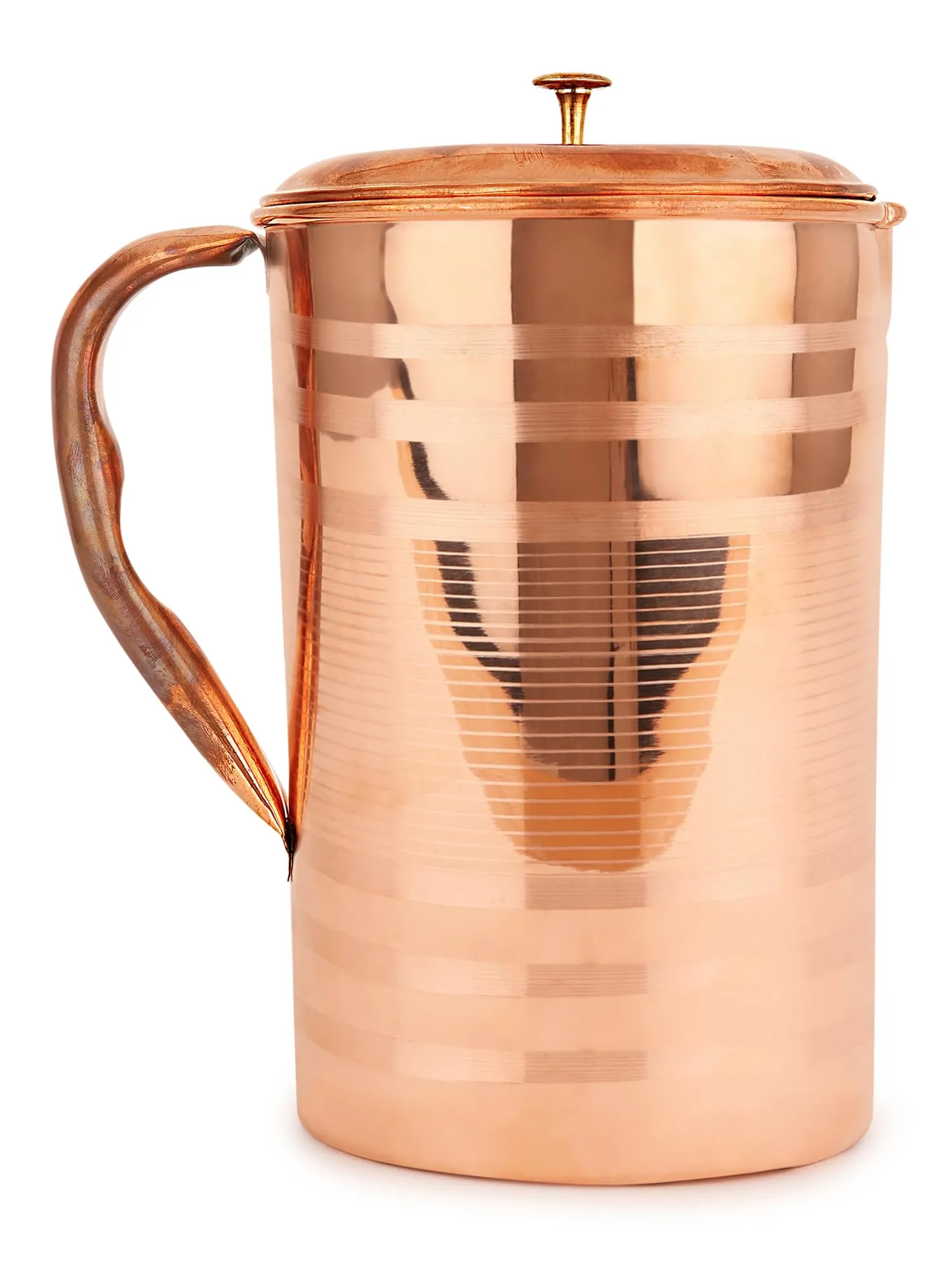 USHA SHRIRAM Pure Copper Water Jug 2 Litre | Eco-Friendly, Biodegradable & Non-Toxic | Water Bottle for Kids & Adults | Lightweight, Leak-Proof, Durable & Rust-Free Tamba Bottle Jug