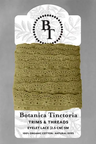 Vegetable Dyed Eyelet Lace-25mm