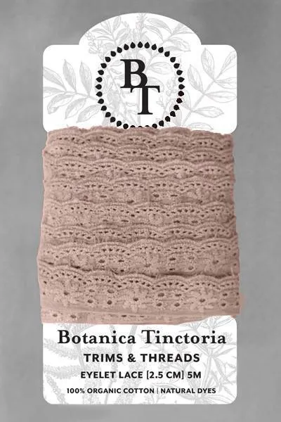 Vegetable Dyed Eyelet Lace-25mm