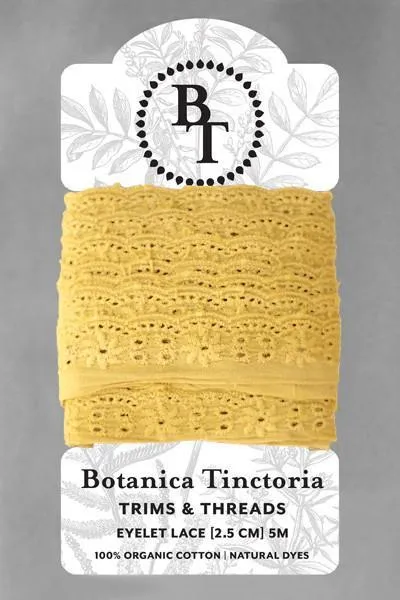 Vegetable Dyed Eyelet Lace-25mm