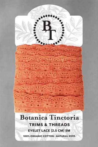 Vegetable Dyed Eyelet Lace-25mm