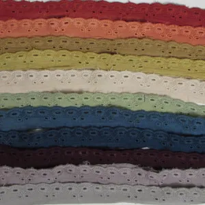 Vegetable Dyed Eyelet Lace-25mm