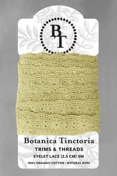 Vegetable Dyed Eyelet Lace-25mm