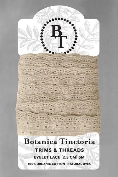 Vegetable Dyed Eyelet Lace-25mm