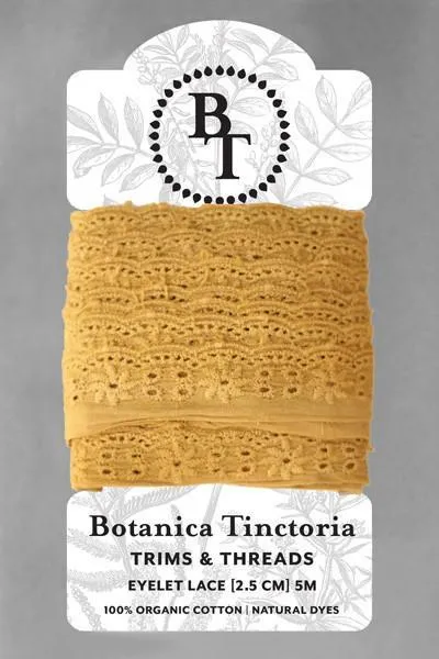Vegetable Dyed Eyelet Lace-25mm