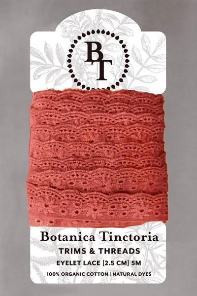 Vegetable Dyed Eyelet Lace-25mm