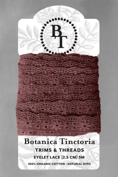 Vegetable Dyed Eyelet Lace-25mm