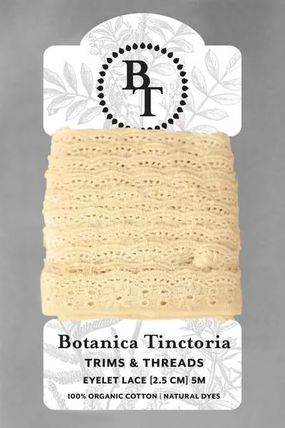 Vegetable Dyed Eyelet Lace-25mm