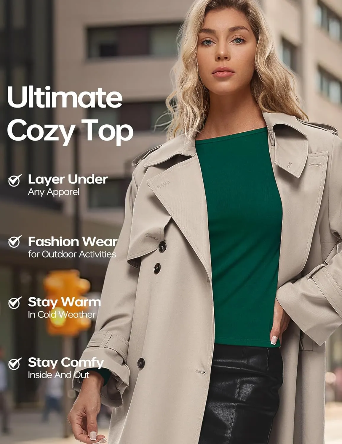 Wingslove Thermal Long Sleeve Built-in Bra for Women Boat Neck Tops for Fall and Winter Basics Shelf Bra Shirts